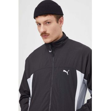 Puma geacă bărbați, culoarea negru, de tranziție, oversize 625428