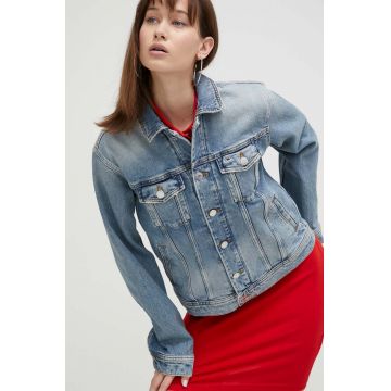 Tommy Jeans geacă din denim femei, de tranziție, oversized DW0DW16994