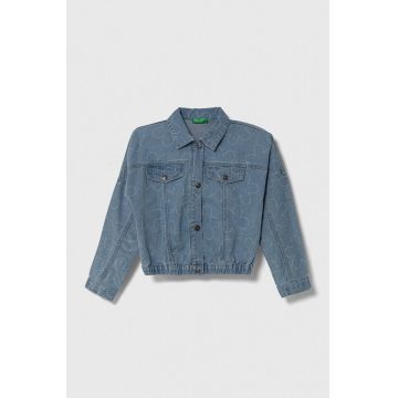 United Colors of Benetton geacă din denim pentru copii