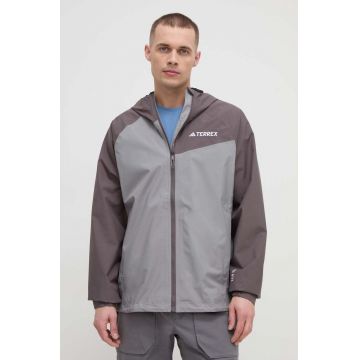 adidas TERREX geacă de ploaie TERREX Multi bărbați, culoarea gri IP1430