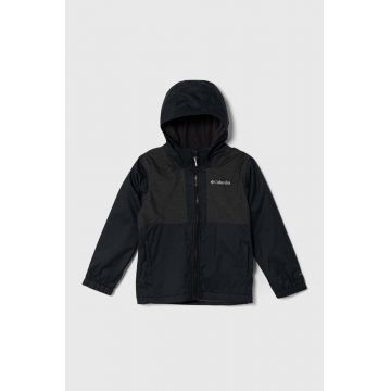 Columbia geaca copii Rainy Trails Fleece culoarea negru