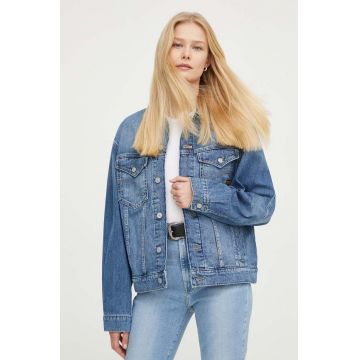 G-Star Raw geacă din denim femei, de tranziție, oversized