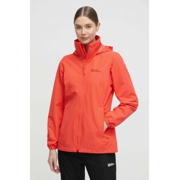 Jack Wolfskin jacheta de exterior Stormy Point culoarea rosu Jack Wolfskin jacheta de exterior Stormy Point culoarea rosu