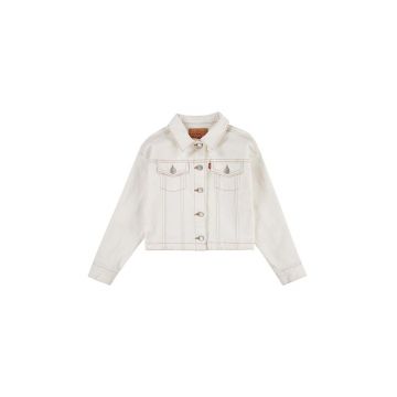 Levi's geacă din denim pentru copii LVG COLOR BABY BAGGY TRUCKER culoarea bej