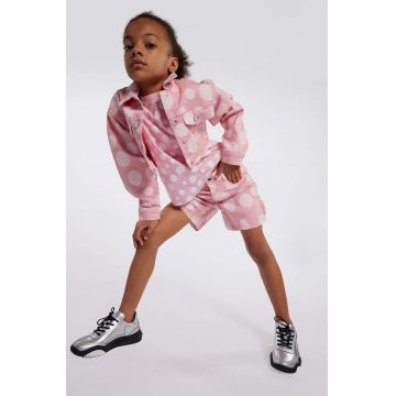 Marc Jacobs geacă din denim pentru copii culoarea roz