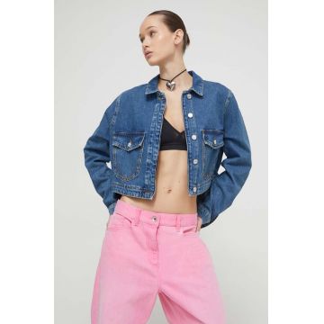 Moschino Jeans geaca jeans femei, de tranzitie