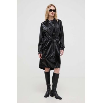 Rains geaca 18550 Jackets femei, culoarea negru, de tranzitie