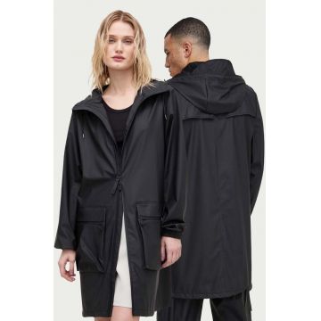 Rains geaca 19850 Jackets culoarea negru, de tranzitie