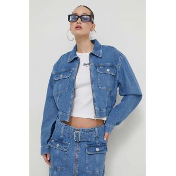 Tommy Jeans geacă din denim femei, de tranziție DW0DW17656