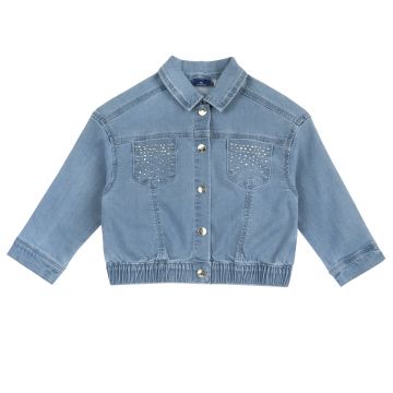 Jacheta copii Chicco din denim stretch, Bleu 2, 87809-66MC