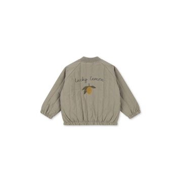 Konges Sløjd geacă bomber pentru copii JUNO BOMBER JACKET culoarea verde