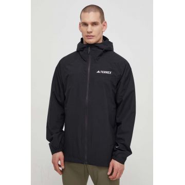 adidas TERREX geaca de ploaie Multi 2L RAIN.RDY barbati, culoarea negru, IP1435