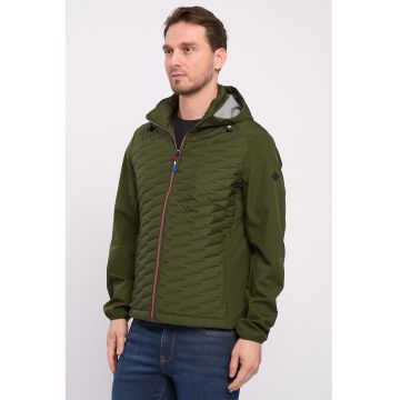 Geaca cu gluga si buzunare cu fermoar - Kaki