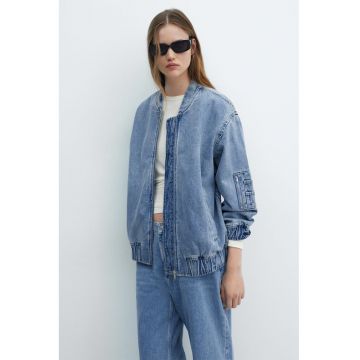 Jacheta bomber de denim Bombon