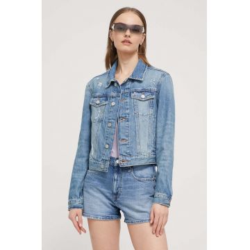 Tommy Jeans geacă din denim femei, de tranziție DW0DW17660