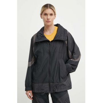 adidas by Stella McCartney windbreaker culoarea negru, de tranzitie, oversize, IN3619