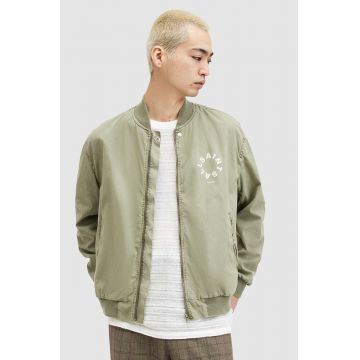 AllSaints geaca bomber TIERRA FADED BOMBER barbati, culoarea verde, de tranzitie, M006OA