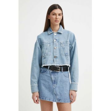 Alohas geaca jeans femei, de tranzitie, oversize