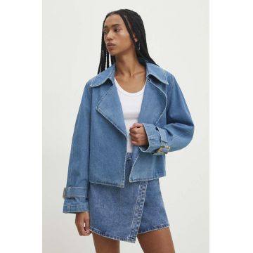 Answear Lab geacă din denim femei, de tranziție Answear Lab geacă din denim femei, de tranziție