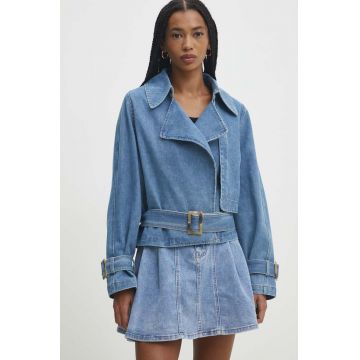 Answear Lab geacă din denim femei, de tranziție