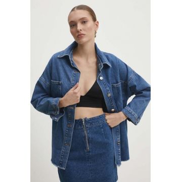 Answear Lab geacă din denim femei, de tranziție, oversized