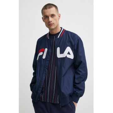 Fila geaca bomber Logrono barbati, culoarea albastru marin, de tranzitie, FAM0679