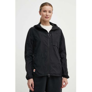 Fjallraven geaca High Coast femei, culoarea negru, de tranzitie, F83516