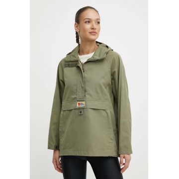 Fjallraven geaca Vardag Anorak femei, culoarea verde, de tranzitie, F87009