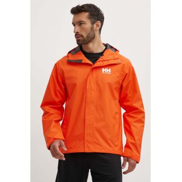 Helly Hansen geaca barbati, culoarea portocaliu, de tranzitie