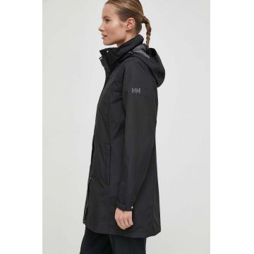 Helly Hansen geaca de ploaie femei, culoarea negru, de tranzitie, 62648