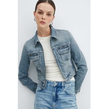 Jacheta crop de denim