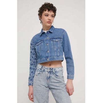 Karl Lagerfeld Jeans geaca jeans femei, de tranzitie