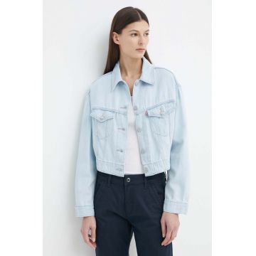 Levi's geacă din denim femei, de tranziție, oversized