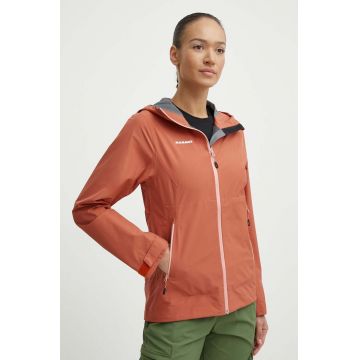 Mammut geaca de ploaie Alto Light femei, culoarea portocaliu