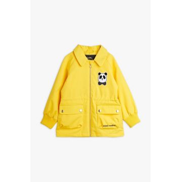 Mini Rodini geaca copii Panda culoarea galben Mini Rodini geaca copii Panda culoarea galben