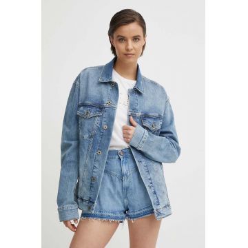 Pepe Jeans geacă din denim BOYFRIEND JACKET femei, de tranziție, oversized, PL402390RH8
