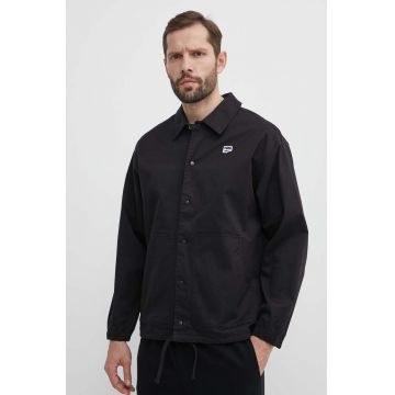 Puma geacă cu aspect de cămașă culoarea negru, de tranziție, 623695