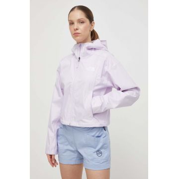 The North Face jacheta de exterior Cropped Quest culoarea violet, de tranzitie, NF0A55EPPMI1