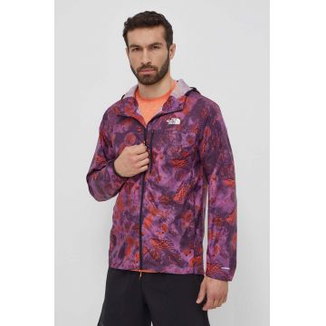 The North Face windbreaker Higher culoarea violet, de tranzitie, NF0A8727SI41