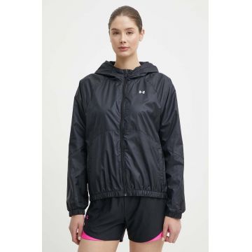 Under Armour windbreaker Rival culoarea negru, de tranzitie