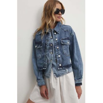 Answear Lab geacă din denim femei, de tranziție
