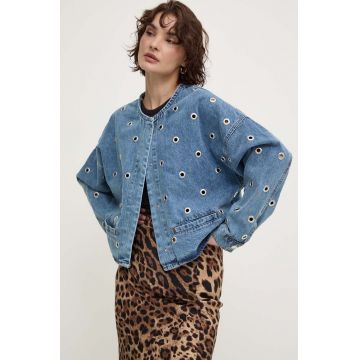 Answear Lab geacă din denim femei, de tranziție