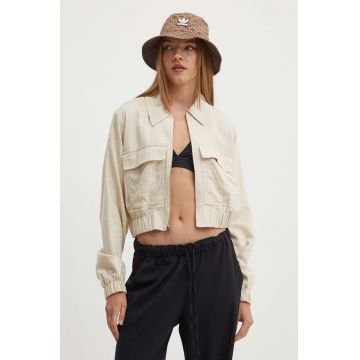 Hollister Co. geacă de in culoarea bej, de tranzitie, oversize