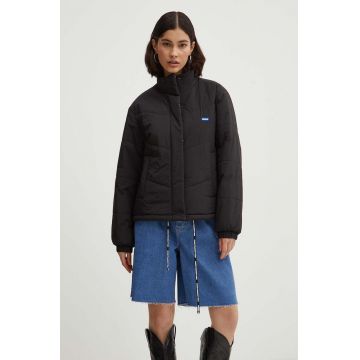 Hugo Blue geaca femei, culoarea negru, de iarna, 50510566