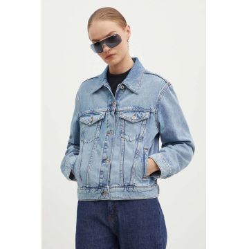 Hugo Blue geacă din denim femei, de tranziție, 50517249