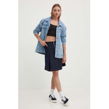 Hugo Blue geacă din denim femei, de tranziție, oversized, 50517279