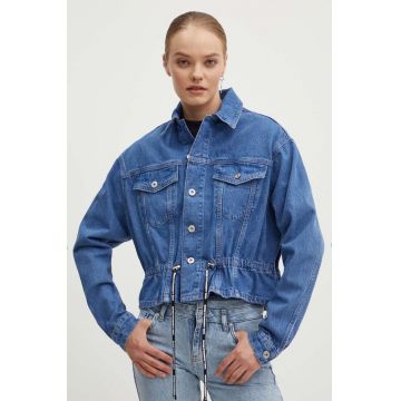 Karl Lagerfeld Jeans geacă din denim femei, de tranziție, oversized, 245J1400