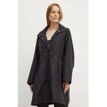 MAX&Co. hanorac femei, culoarea negru, de tranzitie, 2426086021200
