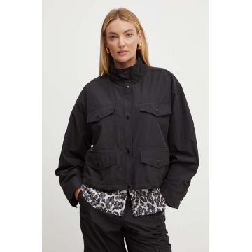 MICHAEL Michael Kors geaca femei, culoarea negru, de tranzitie, oversize, MT420F97LD MICHAEL Michael Kors geaca femei, culoarea negru, de tranzitie, oversize, MT420F97LD