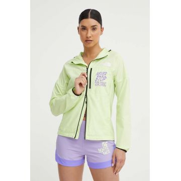 The North Face windbreaker Higher culoarea verde, NF0A8720O0F1